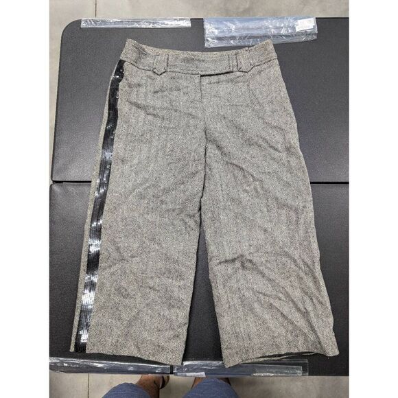 ANN TAYLOR LOFT Herringbone Blazer Wool Silk Blend Dark Academia Petite 2 - Picture 6 of 11